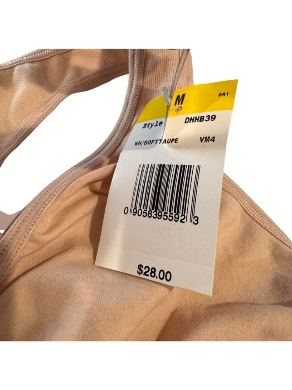 Fruit Of The Loom Comfort Flex Fit Wireless Sports Bra M DHHB39 Soft Taupe NWT - Picture 3 of 9